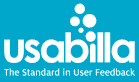 Usabilla, a user feedback and customer experience tool. The image features the Usabilla logo. Round The Clock Technologies utilizes Usabilla for comprehensive feedback and experience management.