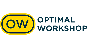 Optimal Workshop, a user research and design tool. The image features the Optimal Workshop logo. Round The Clock Technologies utilizes Optimal Workshop for comprehensive user-centric design services.